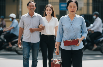 Người chồng cười nhạt, buông câu mỉa mai: Thế thì đi tay trắng đi, cho bớt tham lam.