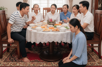 Tôi chưa kịp thay chiếc mới thì bất ngờ – CHÁT! – một cái tát như trời giáng ập xuống mặt tôi.