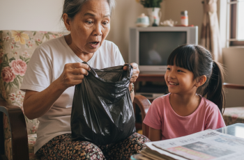 “Có ai nhặt được túi đồ của tôi không? Rơi ngoài đường mấy hôm trước. Ai mà giữ thì khổ đấy…”