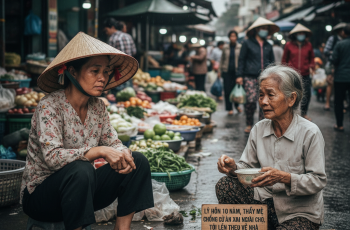Tôi chỉ mỉm cười: – Tha cho mẹ anh, cũng là tha cho chính em.