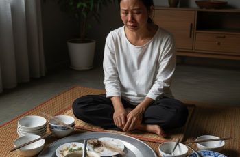 Vợ nấu nướng xong còn bận cho 2 con nhỏ ăn, lúc quay vào mâm cơm chừa lại đúng bộ xương cá Vợ nấu nướng xong còn bận cho 2 con nhỏ ăn, lúc quay vào mâm cơm chừa lại đúng bộ xương cá