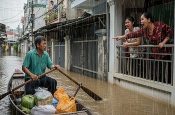 Phố bị lụt bố vẫn lặn lội mang đồ đi từ quê rồi chèo thuyền mang vào tận cửa nhà con gái nhưng mẹ chồng không cho lấy Phố bị lụt bố vẫn lặn lội mang đồ đi từ quê rồi chèo thuyền mang vào tận cửa nhà con gái nhưng mẹ chồng không cho lấy
