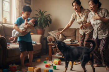 Bị Dì Ghẻ đay nghiến, không cho ăn đủ bữa nhưng Cậu Bé 7 tuổi vẫn yêu thương Em Bé cùng cha khác mẹ hết mực, cho đến 1 hôm chú chó đen trong nhà liên tục lao về cậu bé sủa lớn