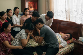 Ngay trong Đêm Trùng T-ang, Con Rể nhà cụ Nguyễn nằm rồi trút đi hơi thở cuối cùng ở Trong Buồng, khi người nhà ăn uống xong vào xem thì người đã cứng đờ, lật bàn tay lên mới tá hỏa nhận ra…