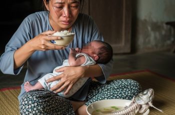 Chồng đưa 15 triệu/tháng cho mẹ chăm vợ đẻ, về nhà đột xuất chết lặng thấy vợ lén nuốt vội bát CƠM THIU TRỘN ĐẦU CÁ xương thừa