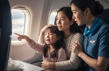 Chuyến bay AZ-771 cất cánh được 30 phút thì một đứa bé vỗ vào cửa kính máy bay và nói “Bên ngoài có người”