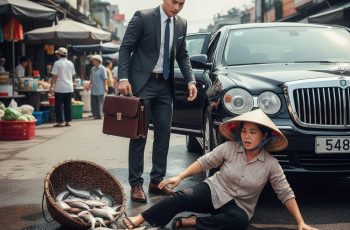 Chồng vừa lên chức trưởng phòng đã chê vợ bán cá hôi hám liền đạp vợ xuống khỏi chiếc ô tô mới mua Chồng vừa lên chức trưởng phòng đã chê vợ bán cá hôi hám liền đạp vợ xuống khỏi chiếc ô tô mới mua