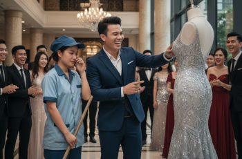 Giám đốc giàu có đùa cợt cô lao công dọn dẹp trong sảnh khách sạn 5 sao nếu mặc vừa cái váy này ông ta sẽ cưới bà về làm vợ 2