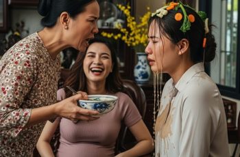 Mẹ chồng dội bát canh thừa lên đầu con dâu để dằn mặt cho ả bồ của con trai đang mang bầu vừa lòng Mẹ chồng dội bát canh thừa lên đầu con dâu để dằn mặt cho ả bồ của con trai đang mang bầu vừa lòng