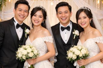 Có hai gia đình sinh đôi nổi tiếng cả vùng vì có 2 đứa con gái sinh đôi và 2 cậu con trai sinh đôi Có hai gia đình sinh đôi nổi tiếng cả vùng vì có 2 đứa con gái sinh đôi và 2 cậu con trai sinh đôi