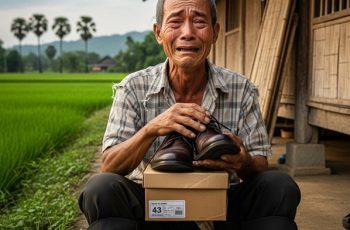 Con gái lấy chồng xa gửi cho bố đôi giày đi Tết nhưng chân ông đi cỡ 40 con lại gửi cỡ 43 Con gái lấy chồng xa gửi cho bố đôi giày đi Tết nhưng chân ông đi cỡ 40 con lại gửi cỡ 43