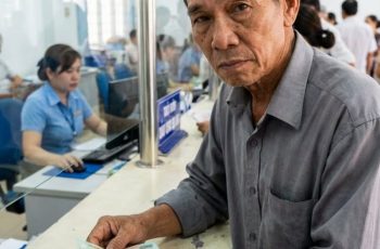 Ông đưa tờ giấy ghi sẵn số tài khoản. Không phải một mà là ba tài khoản khác nhau. Cô nhân viên gõ máy, rồi khựng lại. Ông đưa tờ giấy ghi sẵn số tài khoản. Không phải một mà là ba tài khoản khác nhau. Cô nhân viên gõ máy, rồi khựng lại.